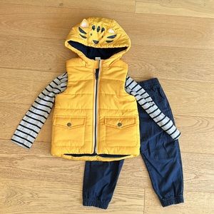 Little me tiger vest 3 piece